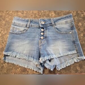 Ardene Blue Frayed Jean Shorts